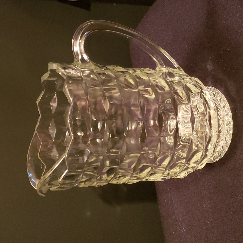 Vintage American Fostoria Glass Water Pitcher